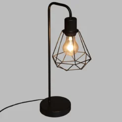 LAMPE DROITE FLAVE NOIR H.46CM