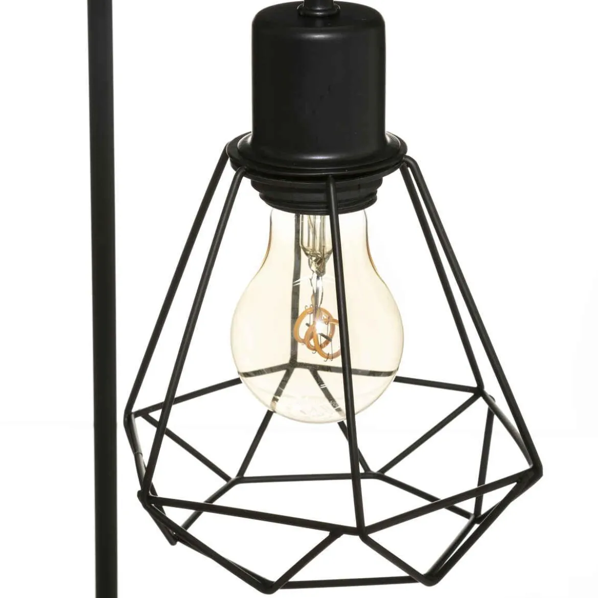 LAMPE DROITE FLAVE NOIR H.46CM
