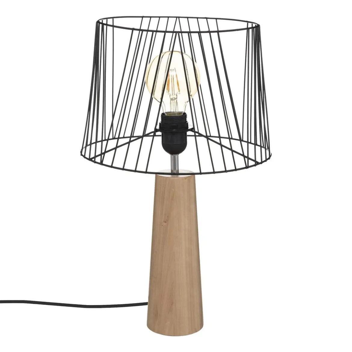 LAMPE DROITE JOE NOIR H.46CM