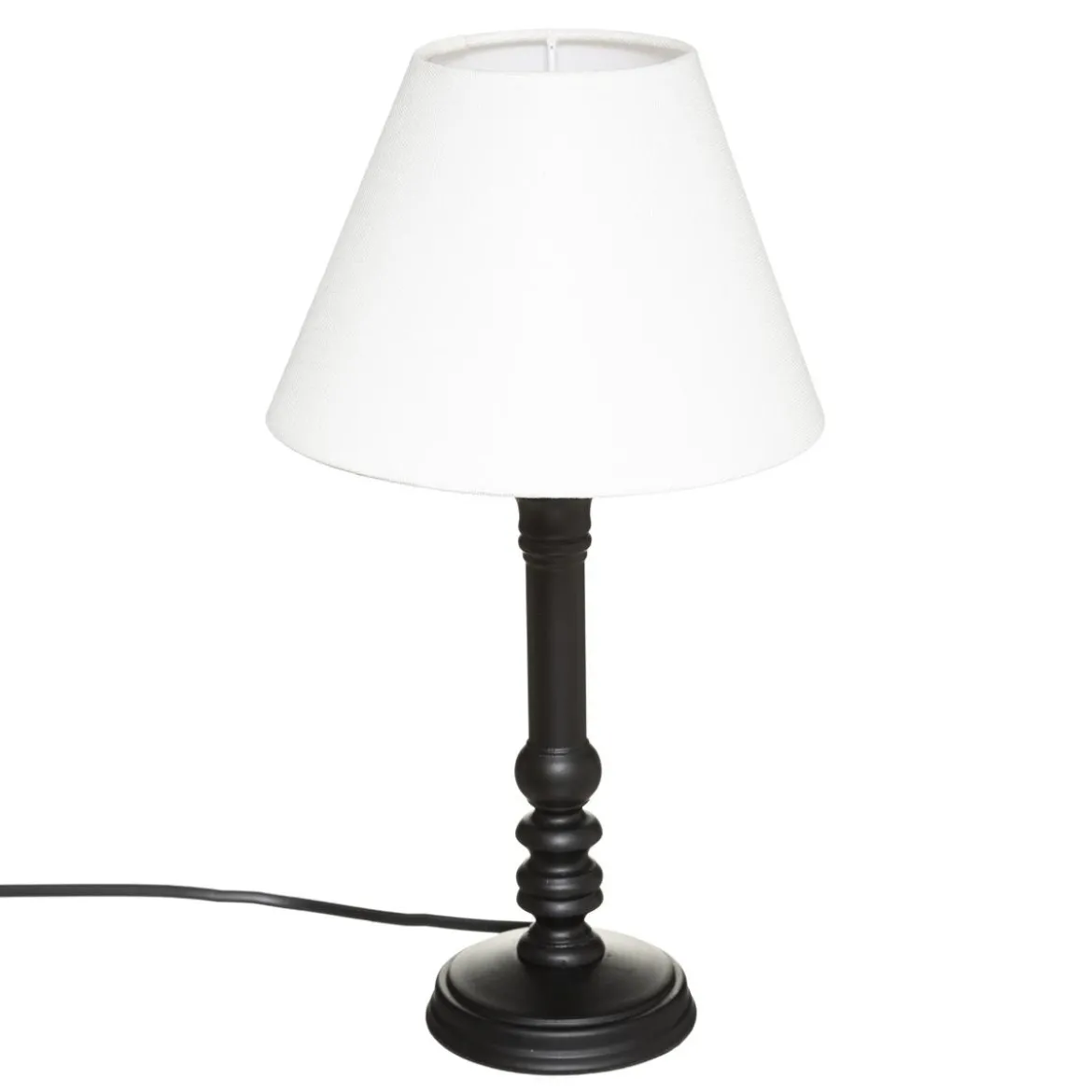 LAMPE DROITE LEO NOIR H.36CM