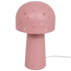 LAMPE DROITE METAL CHAMPIGNON ETOILE ROSE
