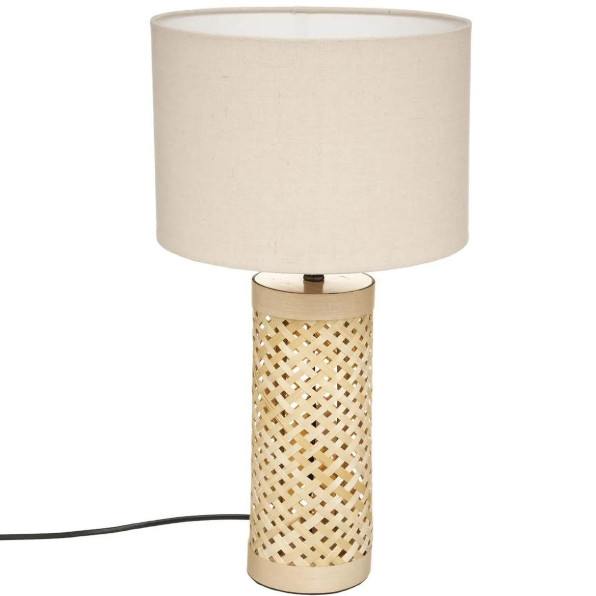 LAMPE DROIT SALMA NATUREL H.47CM