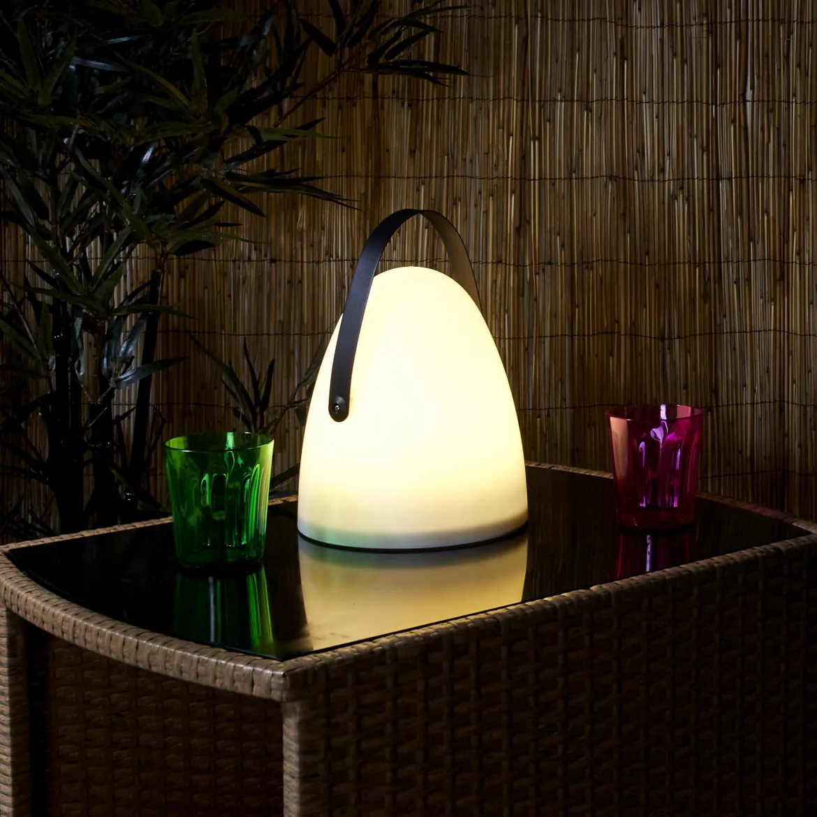 LAMPE EXTERIEURE AVEC POIGNEE 21X30CM