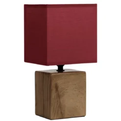 LAMPE JAMEL BORDEAUX H27 L14 P11 CM