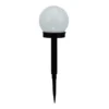 LAMPE 1 LED BLANC SOLAIRE BOULE PLASTIQUE