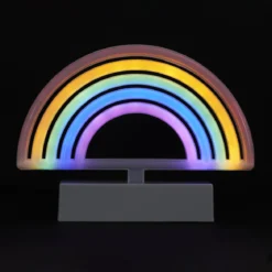 LAMPE LED EFFET NEON ARC EN CIEL PILES