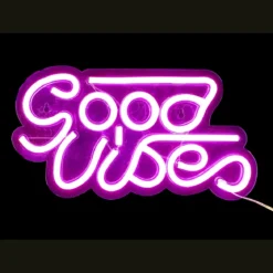 LAMPE LED EFFET NEON GOOD VIBES USB