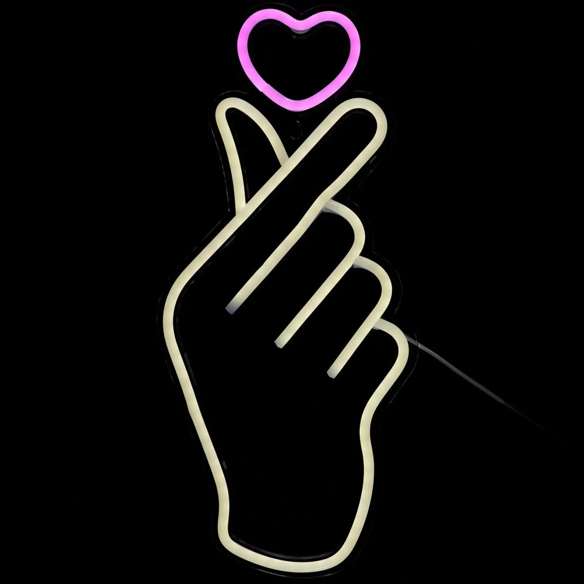 LAMPE LED EFFET NEON SIGNE COEUR USB