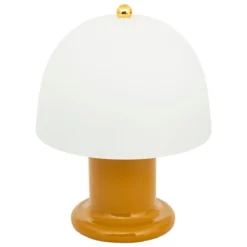 LAMPE LED RICK VERRE JAUNE H.21CM