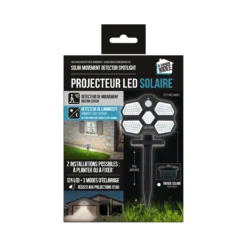 LAMPE LED SOLAIRE DETECTEUR MOUVEMENT