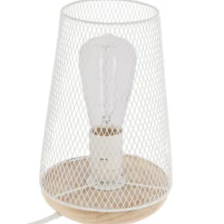 LAMPE METAL BOIS ZELY H.23CM