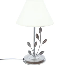 LAMPE METAL FEUILLE H.34CM