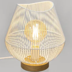 LAMPE METAL FIL BLANC JENA H.28CM