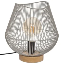 LAMPE METAL FIL GRIS JENA H.28CM