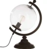 LAMPE METAL GLOBE H.43CM