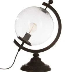 LAMPE METAL GLOBE H.43CM