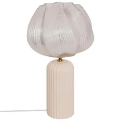 LAMPE PHYLAS CERAMIQUE BEIGE D.27.5X45.5CM