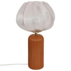 LAMPE PHYLAS CERAMIQUE CAMEL D.27.5X45.5CM
