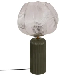 LAMPE PHYLAS CERAMIQUE VERT D.27.5X45.5CM