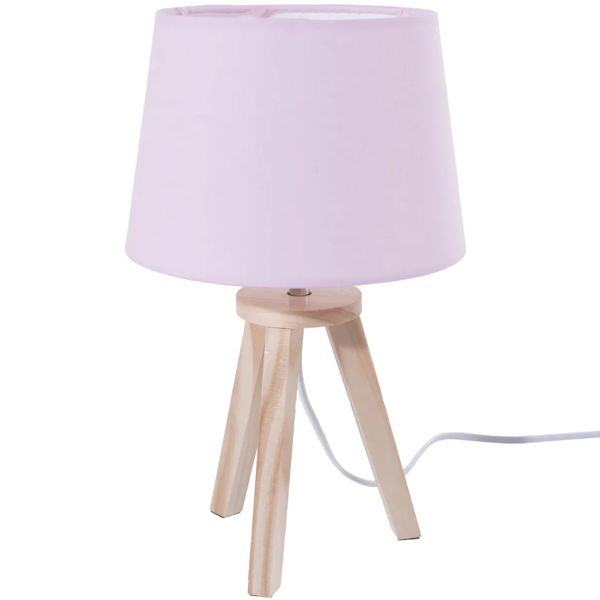 LAMPE 3 PIEDS BOIS ROSE