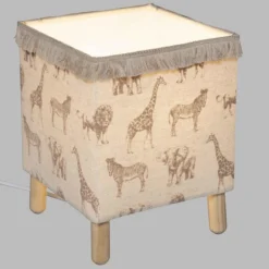 LAMPE 4 PIEDS BOIS SAVANE