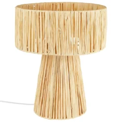 LAMPE RAPHIA ORANE NATUREL H.34CM