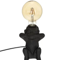 LAMPE SOCLE CERAMIQUE SINGEASS NOIR H.17CM