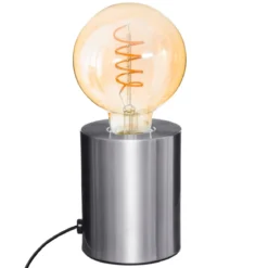 LAMPE SOCLE SABA ARGENT H.10.5CM