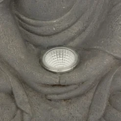 LAMPE SOLAIRE BOUDDHA ARDOISE H.43CM