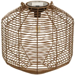 LAMPE SOLAIRE CUBA FACTORY ROTIN NATUREL H.30CM