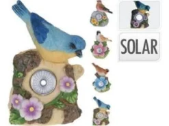 LAMPE SOLAIRE OISEAU 9X6.5X11.5CM