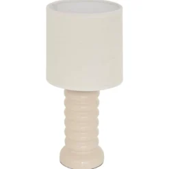 LAMPE SUR PIED VINAS CREME H.33CM