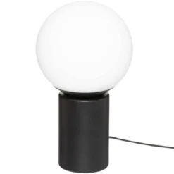 LAMPE TOUCH BOULE LOU NOIR H.26CM