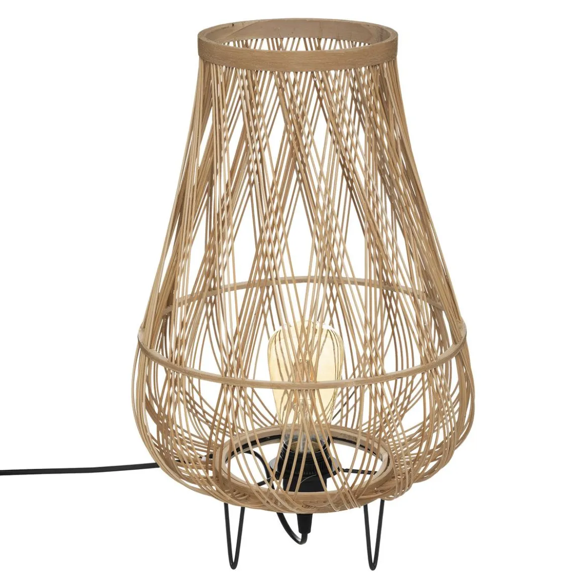 LAMPE TREPIED DARIA NATUREL H.44CM