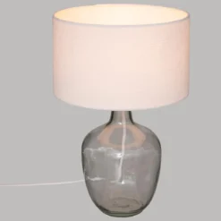 LAMPE VERRE TRANSPARENT GAZCOT H.43.5CM