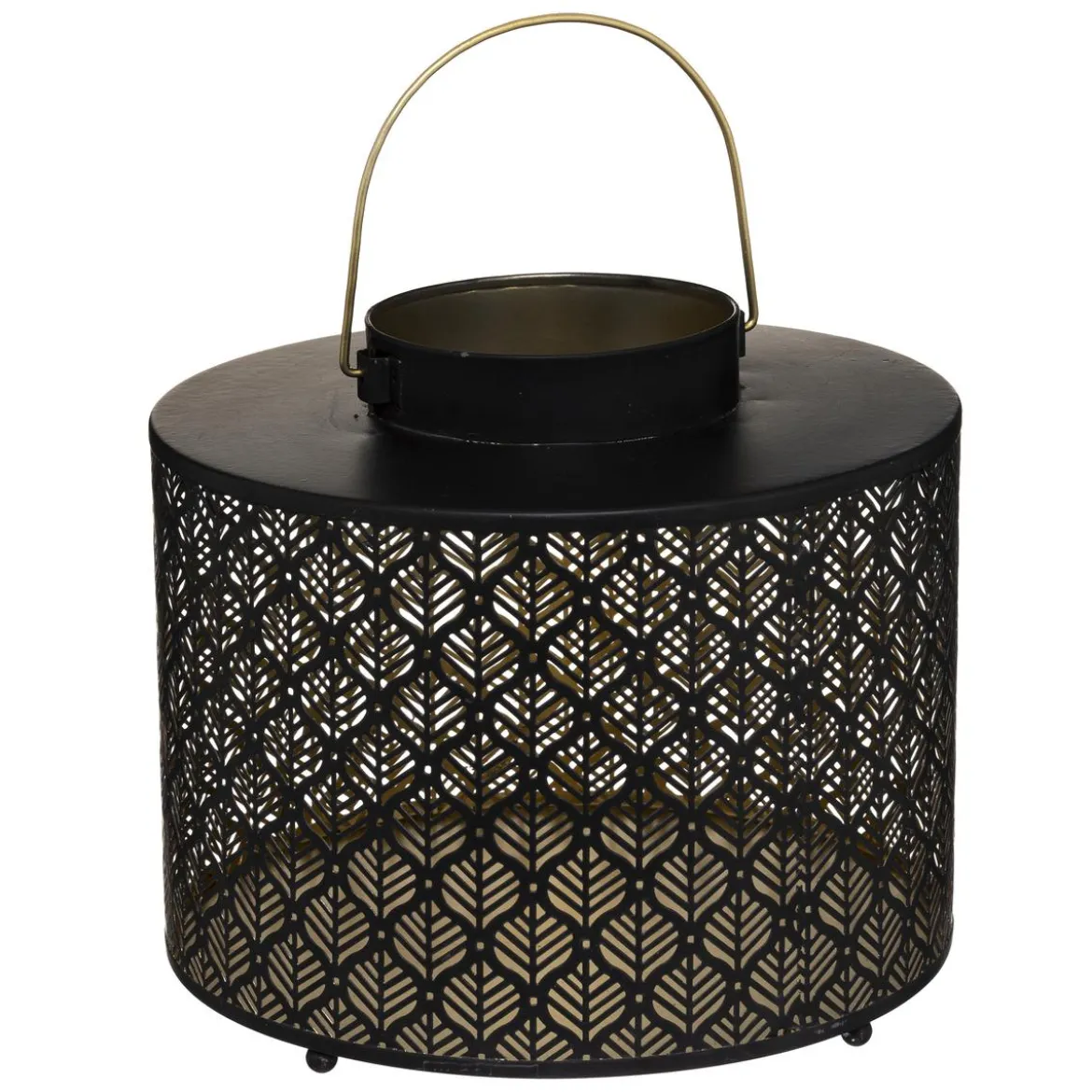 LANTERNE METAL AJOUREE PALM D.25CM