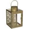 LANTERNE METAL DORE D.10X10X16CM