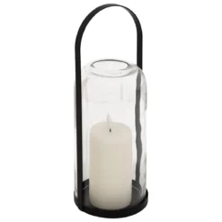 LANTERNE METAL LED JAKO NOIR H.35CM