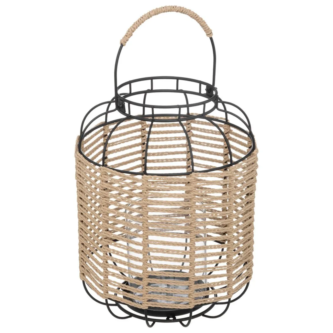 LANTERNE NATUREL METAL COSY H.33CM