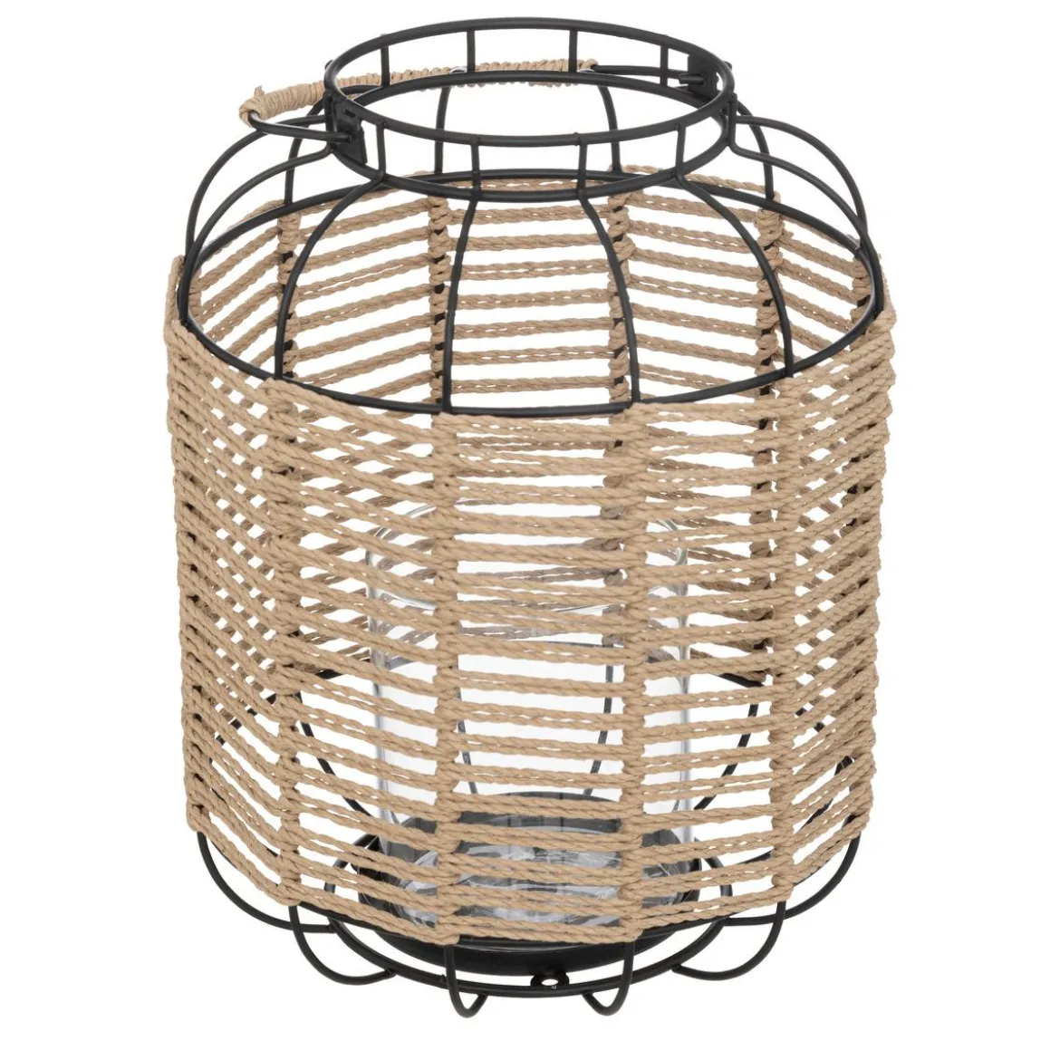 LANTERNE NATUREL METAL COSY H.33CM