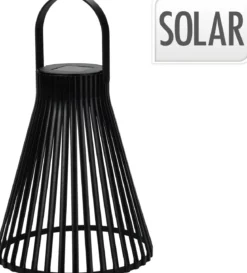LANTERNE SOLAIRE NOIRE 20X20X23.5CM
