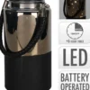 LANTERNE VERRE LED NOIRE