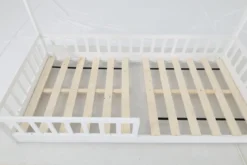 LIT CABANE BLANC BARRIERE 90X190CM