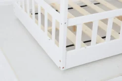 LIT CABANE BLANC BARRIERE 90X190CM