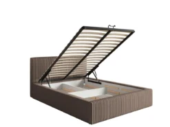LIT FARESE 160X200CM TAUPE ET SOMMIER TILIA 17