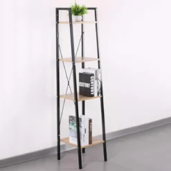LOKA ETAGERE BOIS ET METAL 148X34X32CM