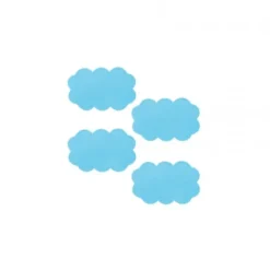 LOT 4 TAPIS ANTI DERAPANTS NUAGES BLEU CIEL
