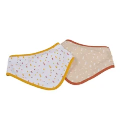 LOT 2 BAVOIRS BANDANA COTON 16X15CM FORET