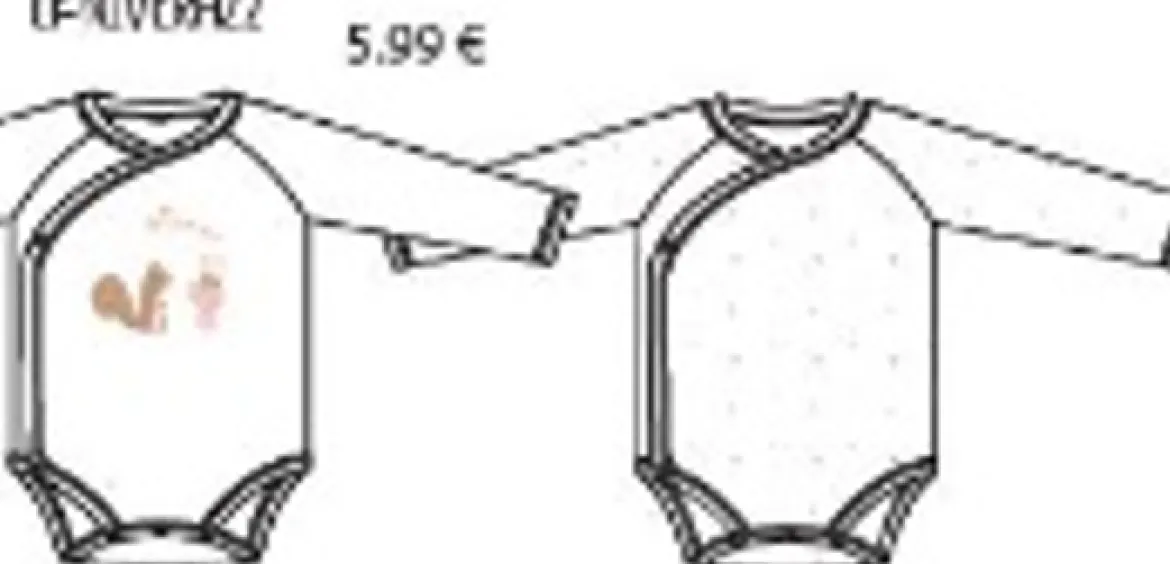 LOT 2 BODIES MANCHES LONGUES 0 A 9 MOIS MODELE 2