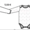 LOT 2 BODIES MANCHES LONGUES 0 A 9 MOIS MODELE 1